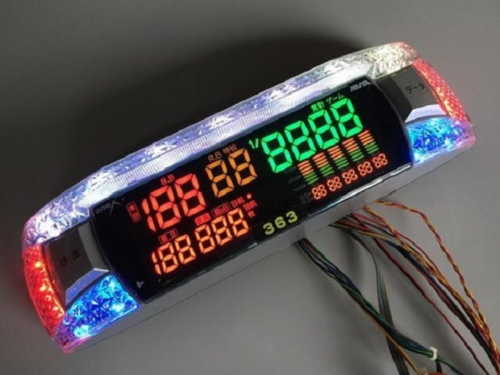 ワンエーパチンコ用ナンバーランプアリヤYAR-100 LEDライトを全点灯