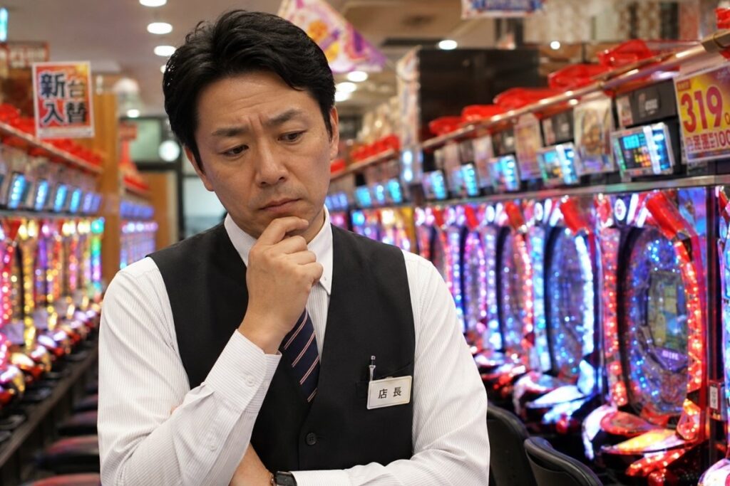 設備が故障して悩んでるパチンコホールマネージャー